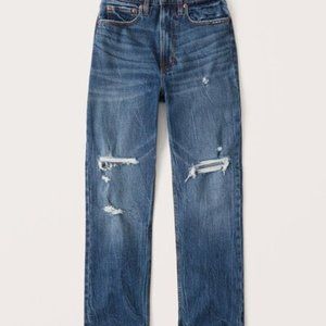 Abercrombie Curve Love Ankle Straight Ultra High Rise